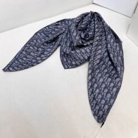 ディオールスカーフスーパーコピー 優雅 花柄 シルク 保温 ブルー 