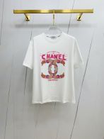 chanel t シャツ 値段スーパーコピー ゆったり トップス 純綿 ロゴプリント 男女兼用 ホワイト