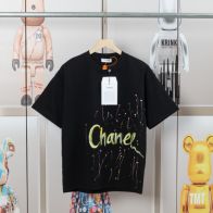 大販売 chanel レディース t シャツコピー ゆったり トップス 純綿 ロゴプリント A009 ブラック