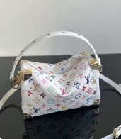 LV 可愛い ルイヴィトン バック 臭いスーパーコピー レザー 優雅レディ ハンドバッグ 柔軟 ホワイト