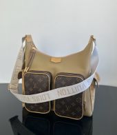 LV 数量限定 ヴィトン バッグ クロコ偽物 レザー 優雅レディ ハンドバッグ 柔軟 ブラウン