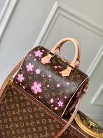 美しい ヴィトン バッグ 筒型コピー M14174 ハンドバッグ 桜プリント 斜め掛け ブラウン