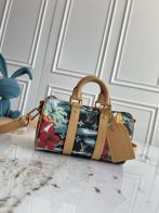 LV ルイヴィトンバッグ カプシーヌ偽物 ハンドバッグ 本革  斜め掛け カラフル 芸術 ブラック
