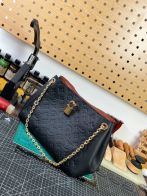 LV お洒落！ヴィトン バッグ 色落ちコピー ハンドバッグ 本革 レザー 柔らかい ブラック