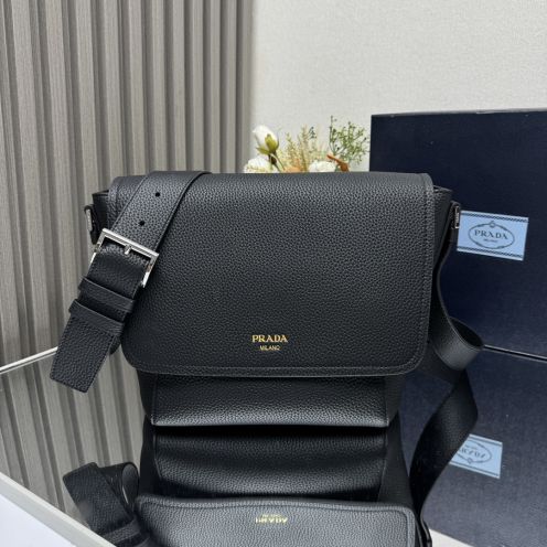 特別価格アイテム プラダ バッグ 色偽物 牛革 レザー 斜め掛けバッグ 2VD069 ブラック