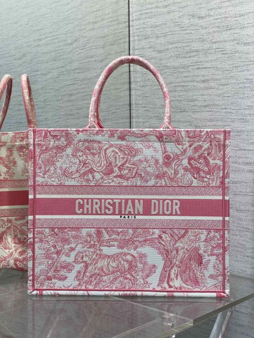 大得価のdior ショルダー バッグ激安通販 トート ハンドバッグ 本革 レザー プリント シンプル レッド