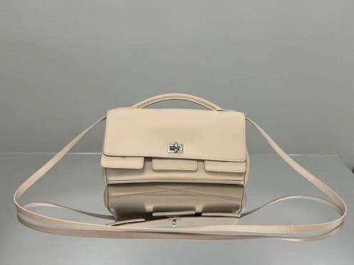 バレンシアガ ミニ バッグコピー 斜め掛けバッグ 本革 レザー ハンドバッグ  優雅レディ 杏色