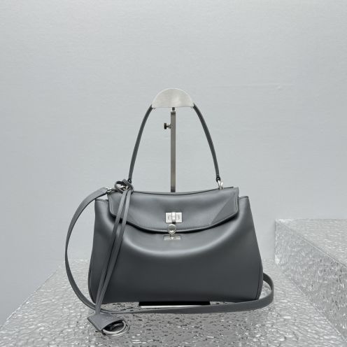 人気品 バレンシアガ トート バッグ偽物 本革 レザー ハンドバッグ 大容量 92866 グレー