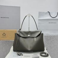 Lサイズ バレンシアガ レディ バッグ偽物 大容量 本革 レザー ハンドバッグ  92866 グレー
