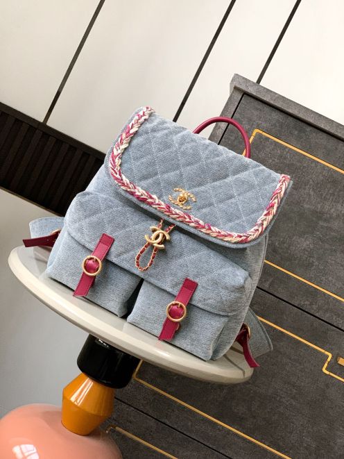シャネル バッグ 相場スーパーコピー 優雅 バックバッグ 牛革 通学 シンプル ブルー