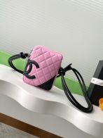 シャネルバッグ 種類スーパーコピー 本革 斜め掛けバッグ ミニカメラバッグ AS6340 ピンク