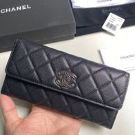 最新商品 chanel 長 財布コピー 牛革 カート収納 長い 実用 シンプル ブラック
