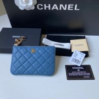 chanel 財布 レディースコピー 牛革 A50168 レザー 実用性 日常 シンプル ブルー