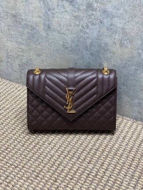 サン ローラン クラッチ バッグ レディスーパーコピー 斜め掛け YSL チェーンバッグ 本革 392739 ブラウン
