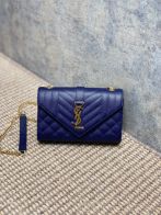 大得価のサン ローラン かご バッグコピー 斜め掛け YSL チェーンバッグ 本革 392745 ブルー