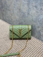 サン ローラン ビジネス バッグコピー 斜め掛け YSL チェーンバッグ 本革 392745 グリーン