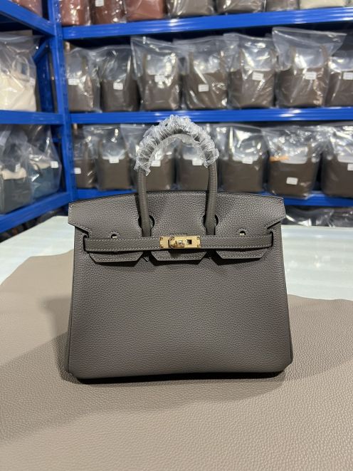 エルメスバッグ 買うには偽物 牛革 レザー 優雅 ハンドバッグ 上質 グレー