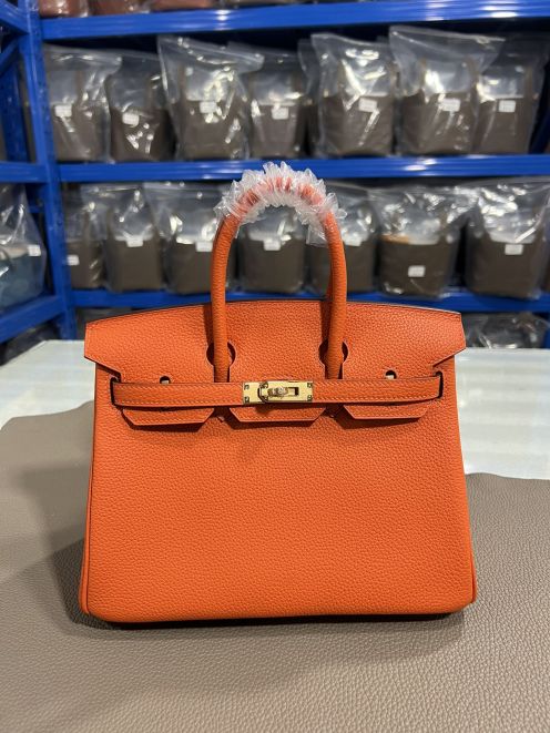 エルメスバッグ 買取価格コピー 牛革 レザー 優雅 ハンドバッグ オレンジ色