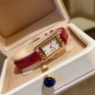 エルメス時計 電池交換偽物 シンプル 優雅レディ ウォッチ 本革 腕時計 レッド