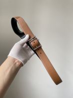 エルメスベルトサイズスーパーコピー シンプル 牛革 レザー 幅32ｍｍ ブラウン