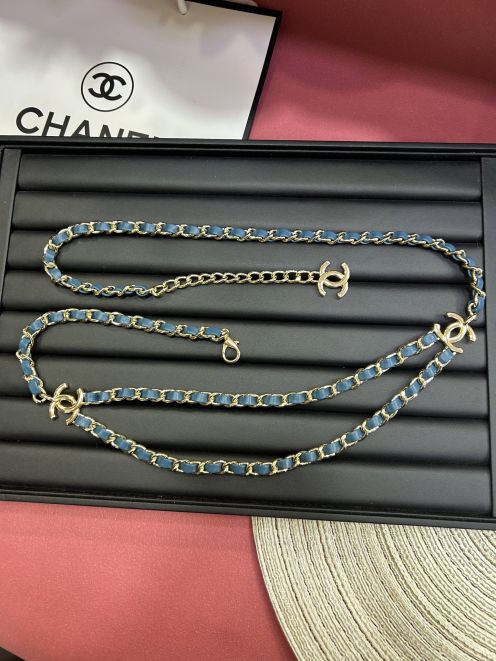 シャネル ウエストベルトコピー 金属 チェーンバルト ファッション感 高級感 ブルー