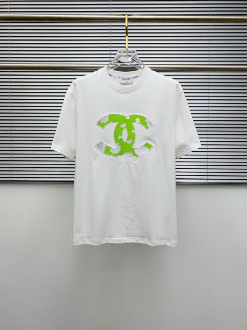 chanel ティー シャツコピー トップス 短袖 プリント 純綿Ｔシャツ 柔軟 ホワイト