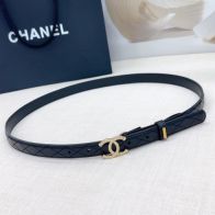 シャネル ベルト 安いコピー レザー 本革 高品質 シンプル 幅2.0cm ゴールドバックル ブラック