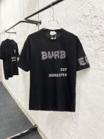 burberry ロゴ t シャツスーパーコピー 刺繍 トップス 純綿 プリント 上質 ブラック