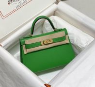 お勧め エルメスバッグ 斜めがけコピー 本革 ハンドバッグ レザー 高品質 グリーン
