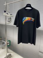 ルイヴィトンtシャツコピー 純綿 トップス 虹 プリント 半袖 シンプル ブラック