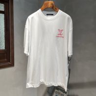 最新到着‼メンズ ルイヴィトン tシャツ偽物 純綿 トップス プリント 短袖 男女兼用 ホワイト