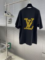 ルイヴィトンtシャツ新作スーパーコピー 純綿 トップス ロゴプリント 半袖 ゆったり ブラック