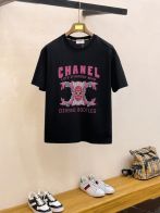お得品‼chanel ティー シャツ レディースコピー トップス 短袖 プリント 純綿 ブラック