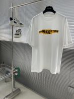 ルイヴィトン tシャツ 値段偽物 純綿 トップス ロゴプリント 半袖 ゆったり ホワイト