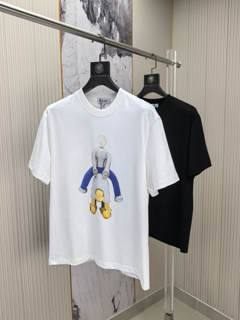 最新到着‼ロエベ tシャツサイズ感コピー 純綿 プリント トップス 柔らかい 2色可選