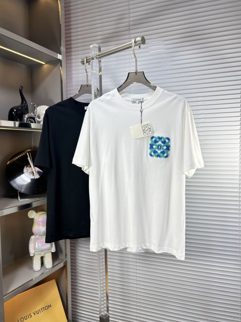 数量限定 ロエベ tシャツ ロゴＮ級品 純綿 プリント トップス 柔軟 シンプル ホワイト