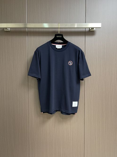 TB トムブラウン イメージコピー シンプル 100％綿 柔らかい 短袖 tシャツ ブルー