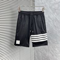 TB トムブラウンパンツ偽物 純綿 ショットパンツ ゆったり ランニング ブラック