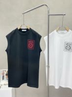 ロエベハウルtシャツコピー 100%綿 通気性いい 無袖トップス 柔らかい 2色可選
