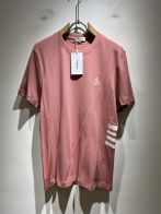 春夏新作 トムブラウンtシャツレディース偽物 100％綿 トップス 半袖 カジュアル ピンク