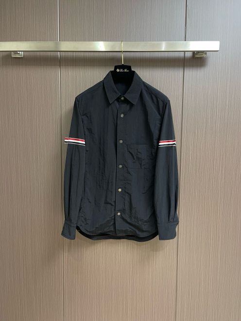 TB トムブラウン シャツ メンズスーパーコピー 上質 トップス シャツ 通勤 ビジネス ブラック