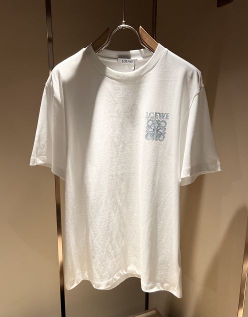 ロエベの t シャツスーパーコピー ゆったり 純綿 トップス プリント 上質 ホワイト