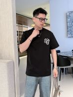 セール開催中 メンズ ロエベ tシャツＮ級品 トップス 純綿 柔らかい 半袖 プリント ブラック