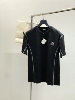 ロエベ tシャツサイズ感コピー トップス 純綿 柔らかい 半袖 ロゴ刺繍 ブラック