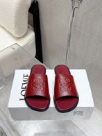 超激得の新品 loewe レディ サンダル偽物 スリッパ 牛革 シンプル レッド