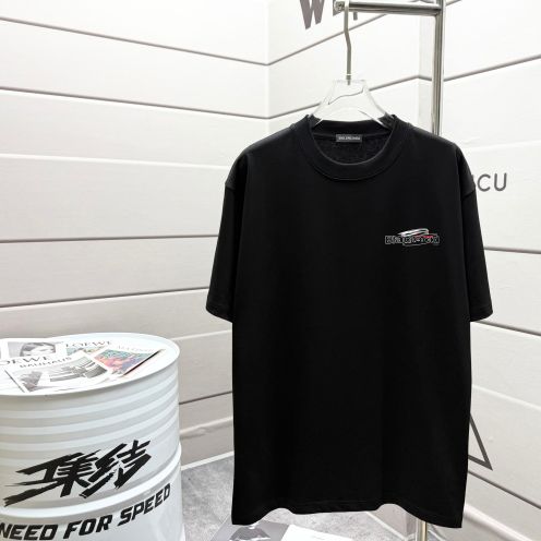 お値打ち価格 バレンシアガ オーバーサイズtシャツスーパーコピー トップス 純綿 ゆったり 男女兼用 ブラック