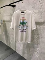 最新の2025年 バレンシアガクルー tシャツ偽物 短袖 プリント 純綿 トップス ホワイト