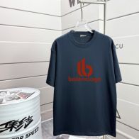 人気品 バレンシアガtシャツ サイズ感スーパーコピー プリント 男女兼用 純綿 トップス 短袖 ブルー