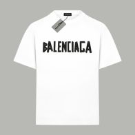 大人気 メンズ バレンシアガtシャツ偽物 トップス 純綿 柔らかい プリント 半袖 ホワイト