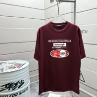 高品質 バレンシアガtシャツコーデ偽物 男女兼用 純綿 トップス 半袖 レッド